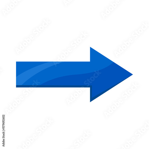 blue arrow sign, direction icon symbol