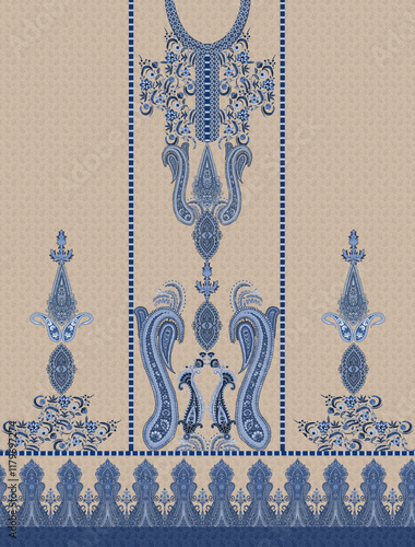 Pakistani kurti for digital print.Digital kurti design.