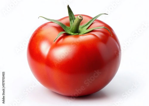 Wallpaper Mural Juicy Red Tomato Isolated on White Background - Fresh Produce Stock Photo Torontodigital.ca