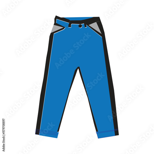 Cartoon illustration of blue trousers