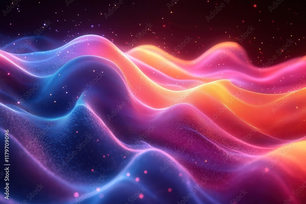 vibrant digital wave pattern with dynamic rainbow colors and geometric shapes creating an immersive abstract visual experience in ultra hd quality vibrant digital wave pattern with dynamic rainbow colors and geometric shapes creating an immersive abstract visual experience in ultra hd quality