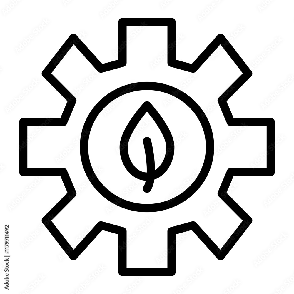 Sustainable Development Vector Line Icon Design Sustainable Development Vector Line Icon Design