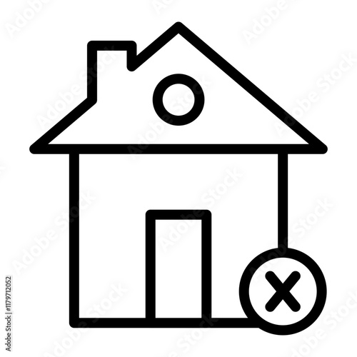 Homelessness Vector Line Icon Design