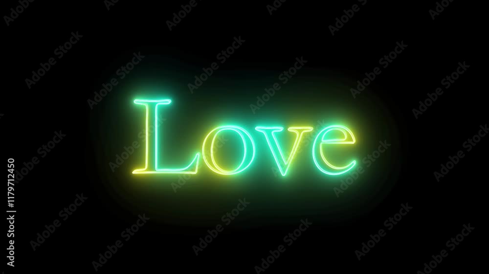 glowing neon love text animation, suitable for some opening animation or welcome greetings, neon glow flickering loop background, glowing neon love text animation, suitable for some opening animation or welcome greetings, neon glow flickering loop background,