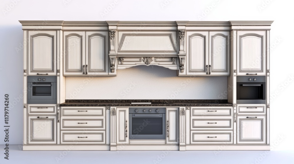 Obraz premium kitchen cabinet on the white background