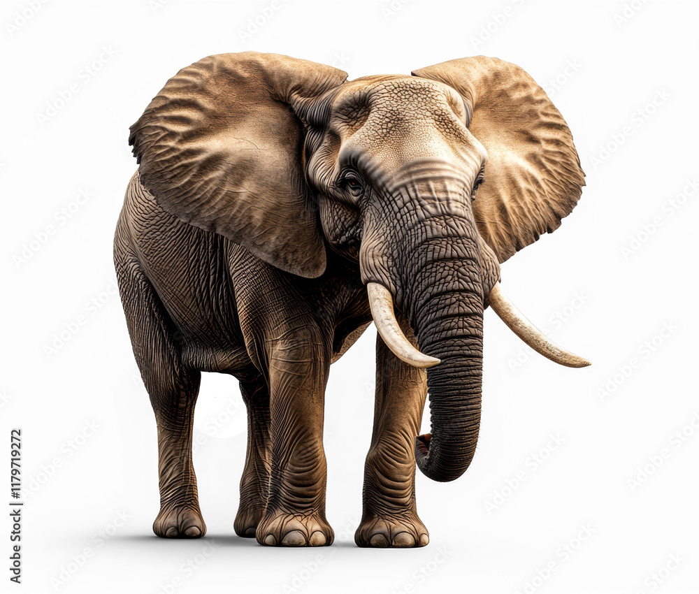 Obraz premium Elephant on Transparent Background Illustration