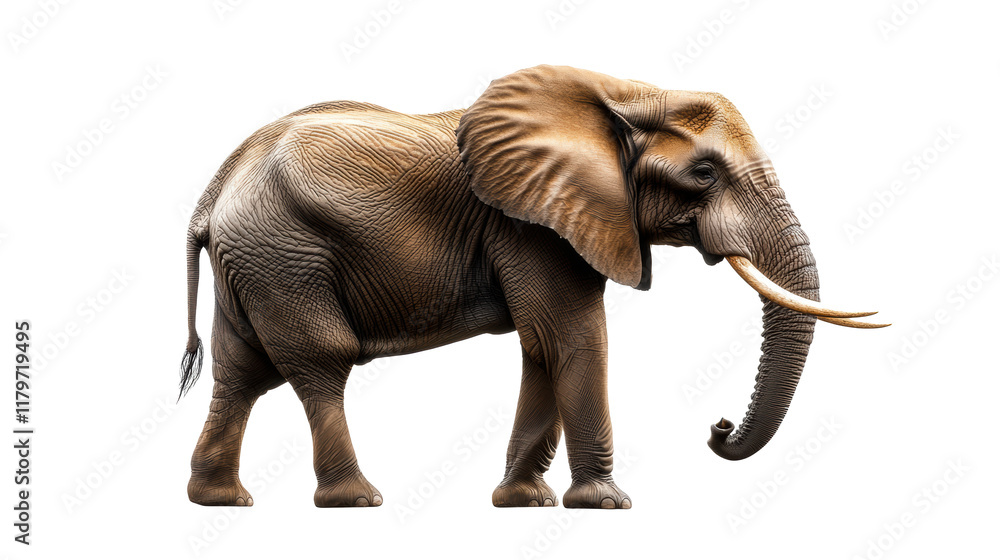 Fototapeta premium Elephant on Transparent Background