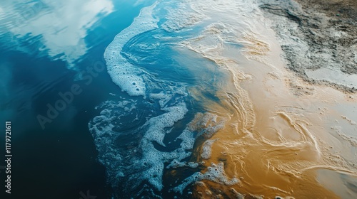 Wallpaper Mural The ocean is covered in a thick layer of foam Torontodigital.ca