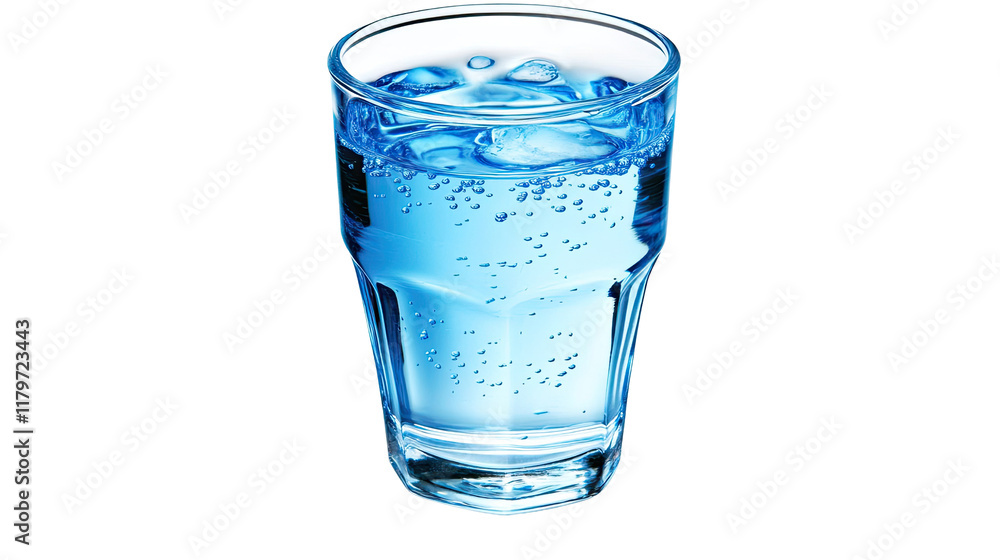 Refreshing Glass of Sparkling Water with Ice Cubes in a Clear Drinking Glass on a Dark Background Refreshing Glass of Sparkling Water with Ice Cubes in a Clear Drinking Glass on a Dark Background