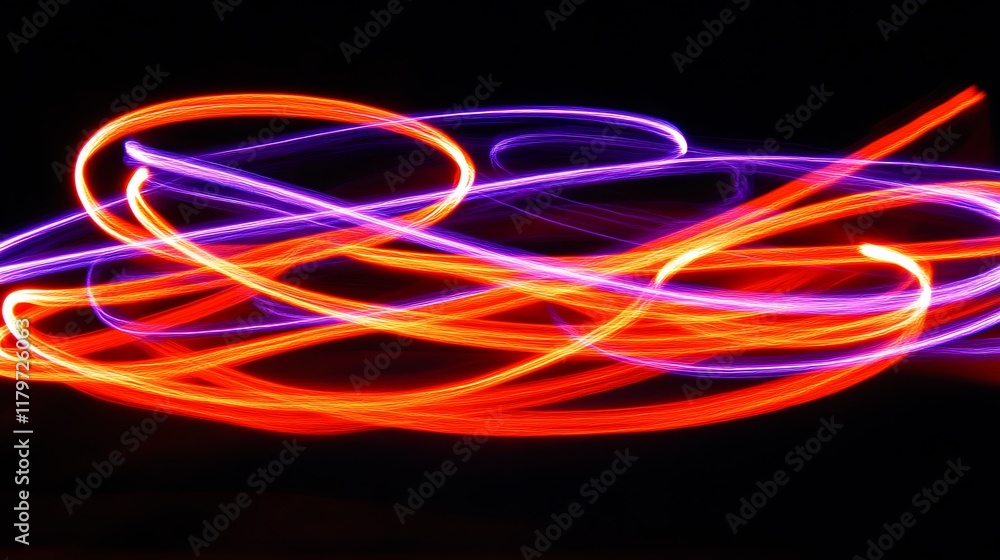 Abstract Light Trails Red And Purple Swirls Abstract Light Trails Red And Purple Swirls