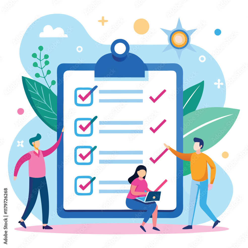 Team Work Concept Vector Illustration
Team Work Concept Vector Illustration