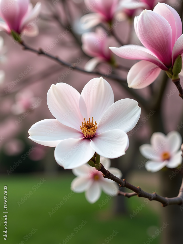 A Blooming Spring Magnolia Tree Provides A Beautiful, Natural Setting For An Effortless Yet Elegant Floral Backdrop Everywhere Outside. 00003 A Blooming Spring Magnolia Tree Provides A Beautiful, Natural Setting For An Effortless Yet Elegant Floral Backdrop Everywhere Outside. 00003