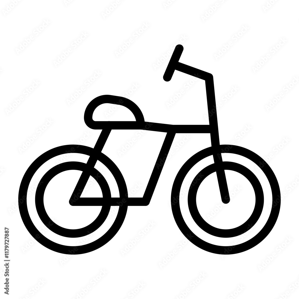 Bmx Bike Vector Line Icon Design Bmx Bike Vector Line Icon Design