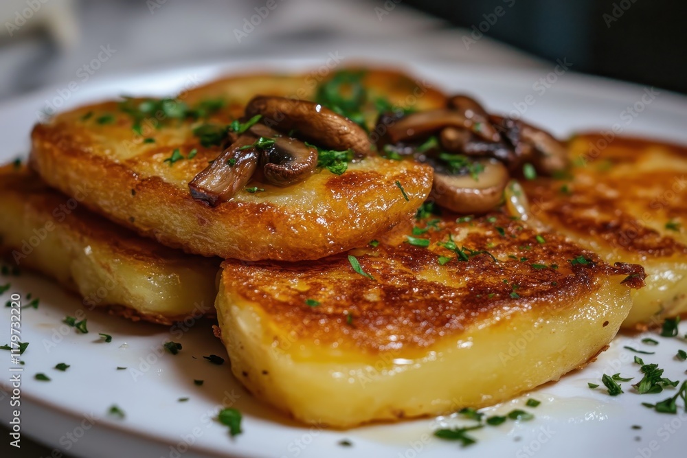 crispy potato pastries stuffed with mushrooms crispy potato pastries stuffed with mushrooms