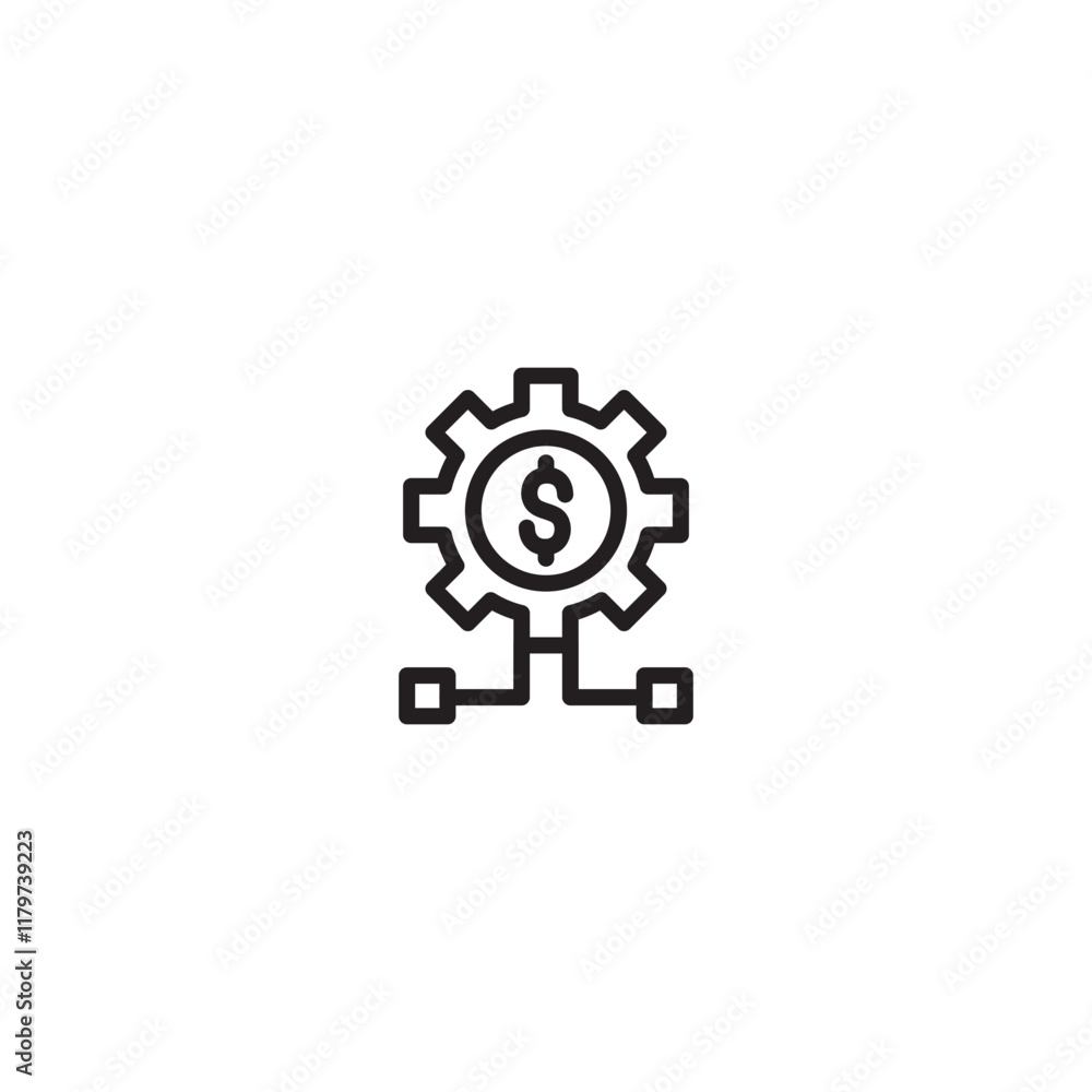 Dollar gear. Gear with dollar sign. Represents financial processes, mechanisms, or systems. Financial processes. Gear with dollar sign for monetary operations. Dollar gear. Gear with dollar sign. Represents financial processes, mechanisms, or systems. Financial processes. Gear with dollar sign for monetary operations.