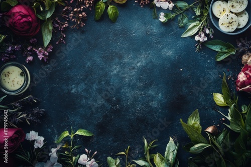 Wallpaper Mural Ingredients for caprese salad bird s eye view of cooking setup Torontodigital.ca