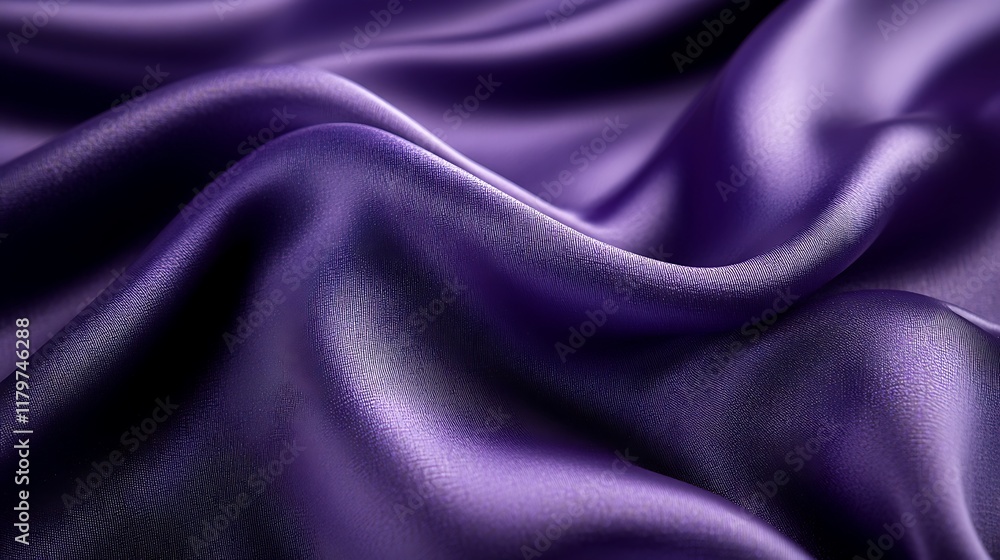 Fototapeta premium Smooth Luxurious Lilac Satin Fabric Texture Background Close-Up