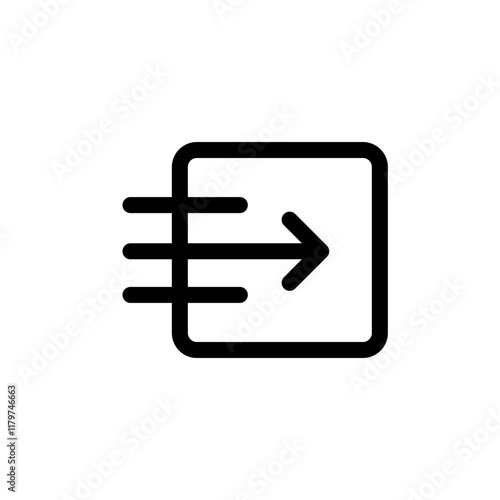 Delivery simple icon isolated on white background.
