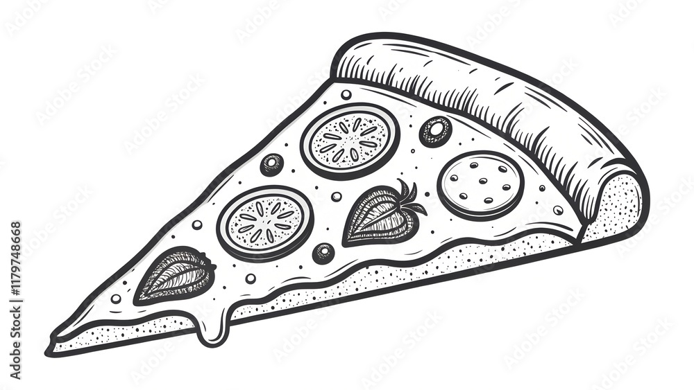 One slice of pizza icon, outline One slice of pizza icon, outline