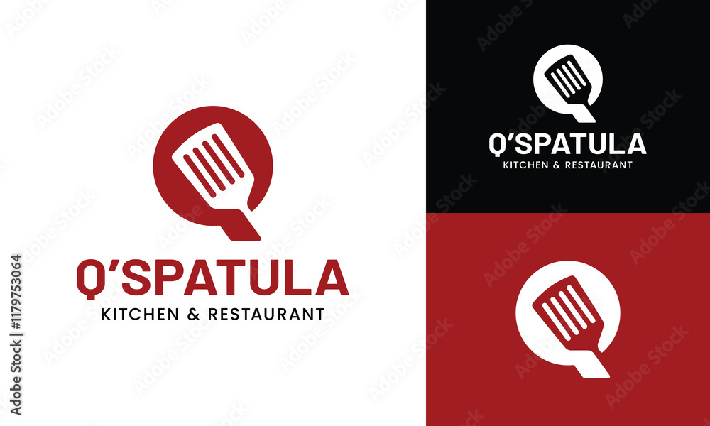 Letter Initial Q Spatula Logo Design Template. Suitable for Restaurant Kitchen Bistro Cafe Catering Eatery Grill Barbeque or Chef Cook Kitchener Food Blogger Business Brand Company Logo Design Letter Initial Q Spatula Logo Design Template. Suitable for Restaurant Kitchen Bistro Cafe Catering Eatery Grill Barbeque or Chef Cook Kitchener Food Blogger Business Brand Company Logo Design