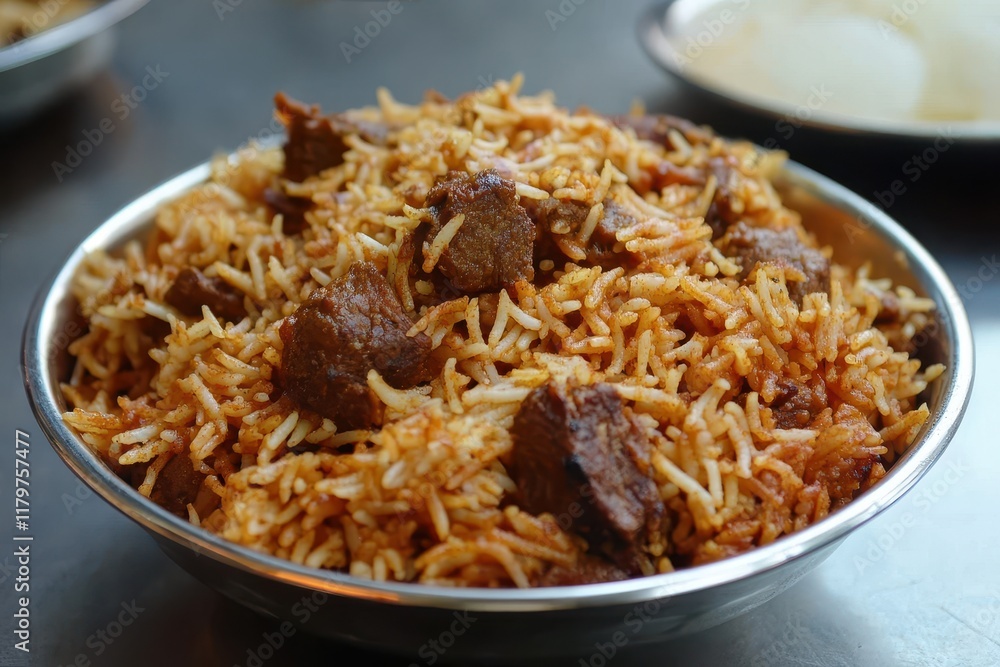 Spicy mutton biryani photography Spicy mutton biryani photography