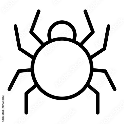 Spider Vector Line Icon Design