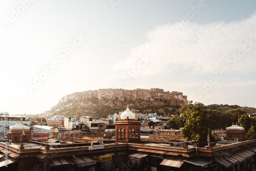 Mehrangarh Festungsanlage vom  Uhrturm Ghanta Ghar in Jodhpur photo