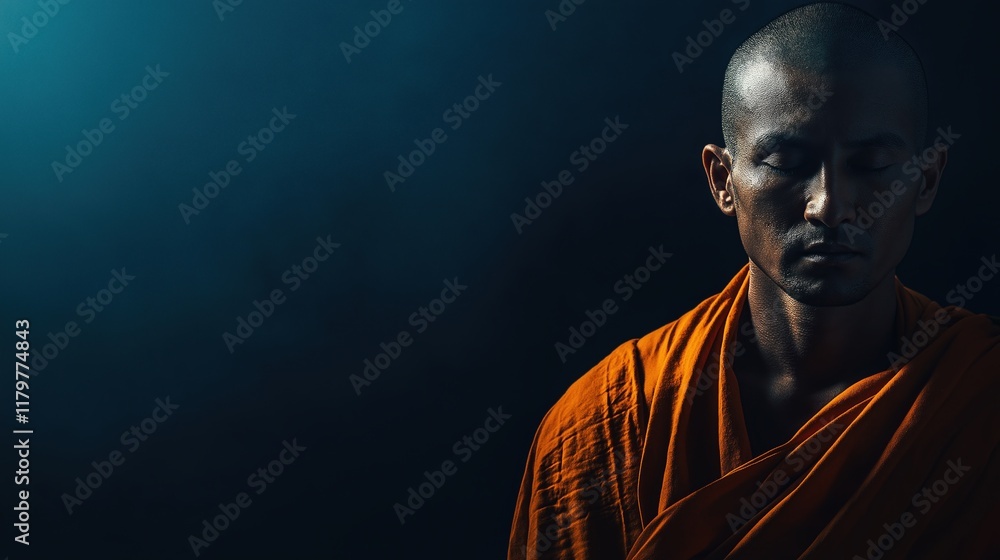 Monastic Contemplation in Serene Atmosphere Monastic Contemplation in Serene Atmosphere