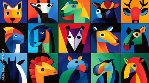 Geometric Animal Portraits
