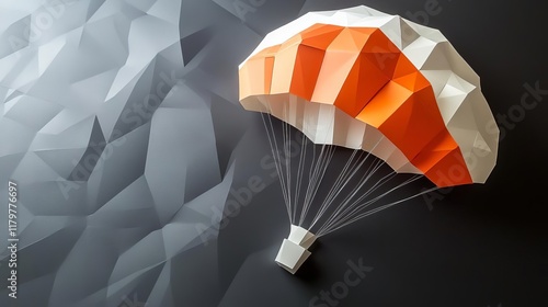 Geometric Paper Parachute Descent