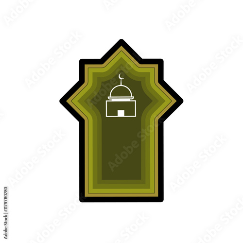 Islamic mosque vector design illustration with Ramadan, Isra Mi'raj, Eid al-Fitr and Eid al-Adha themes. Ramadan Mosque Silhouette Vector, Mosque Graphic Design Template Vector, Masjid Clipart logo