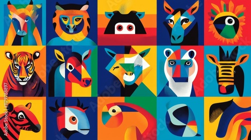 Geometric Animal Portraits