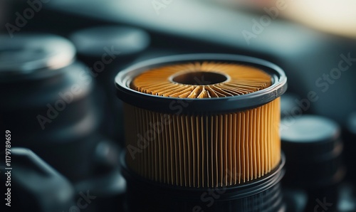 Car engine oil filter close-up (1)