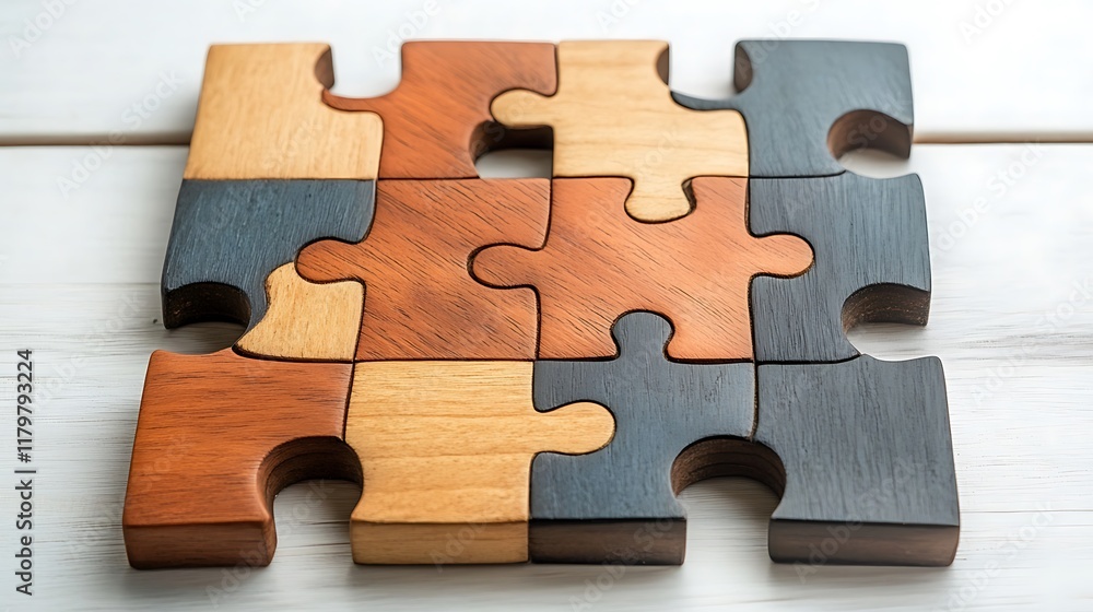 A minimalist puzzle board with matching geometric shapes A minimalist puzzle board with matching geometric shapes