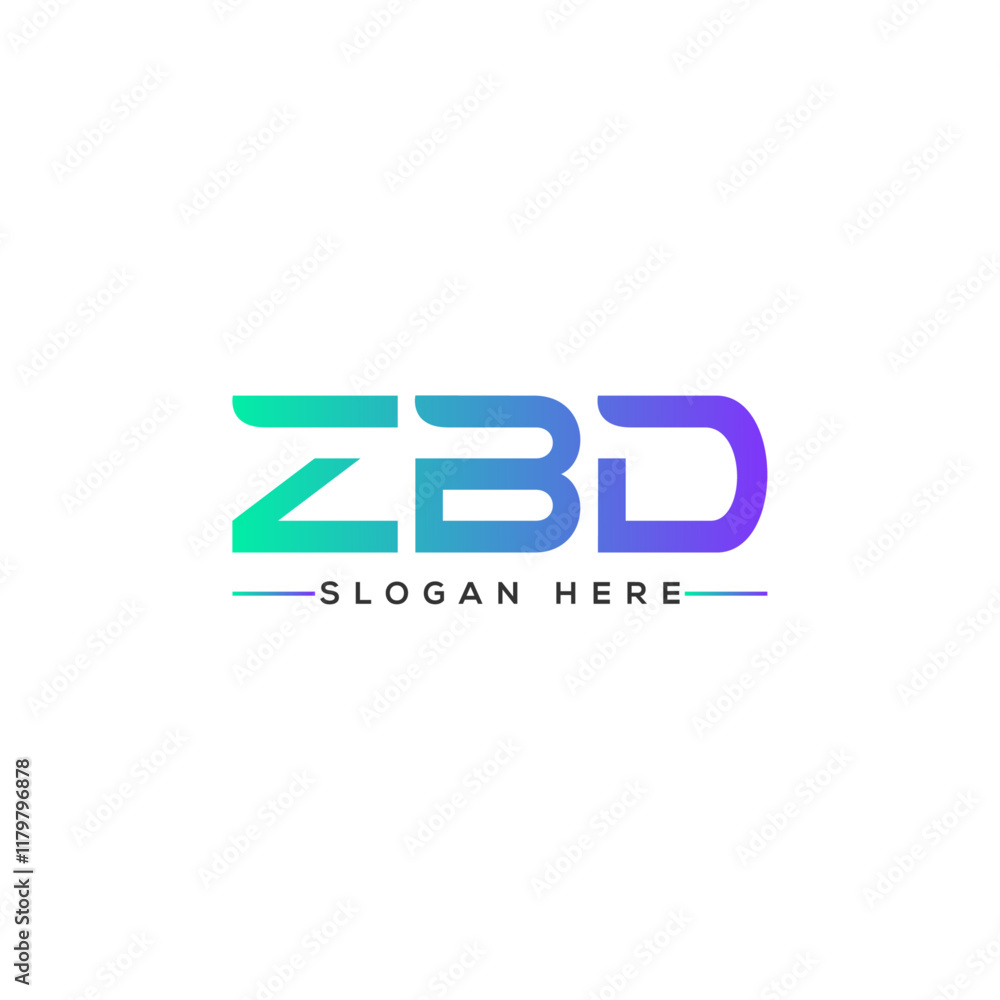 Letter ZBD vector logo design Letter ZBD vector logo design