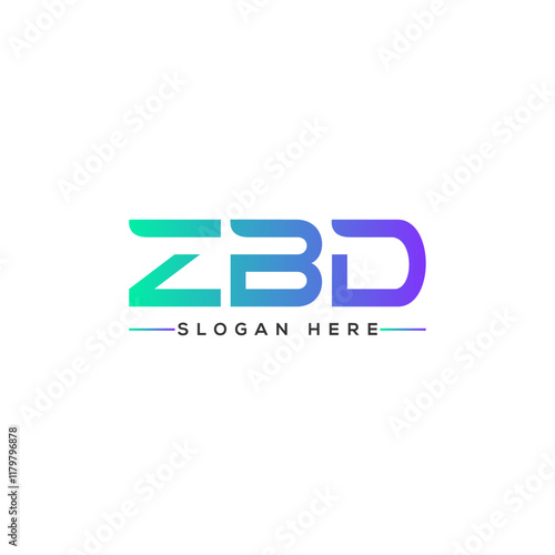 Letter ZBD vector logo design  photo