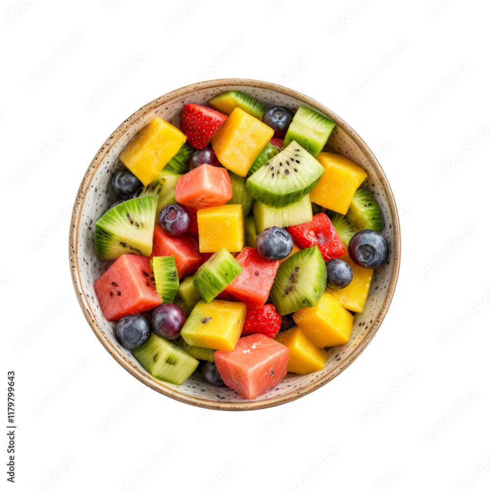 Fresh Fruit Salad Bowl: A vibrant mix of chopped watermelon, mango, kiwi, blueberries, and strawberries, ready to be enjoyed for a healthy and refreshing snack or dessert. Fresh Fruit Salad Bowl: A vibrant mix of chopped watermelon, mango, kiwi, blueberries, and strawberries, ready to be enjoyed for a healthy and refreshing snack or dessert.
