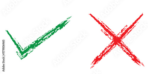 Simple hand-drawn cross on a clean white background