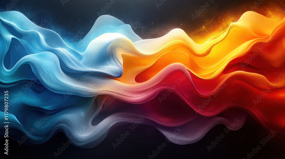 colorful abstract design featuring swirling shapes in blue, orange, and red tones, creating dynamic and vibrant visual effect. fluidity evokes sense of movement and energy colorful abstract design featuring swirling shapes in blue, orange, and red tones, creating dynamic and vibrant visual effect. fluidity evokes sense of movement and energy