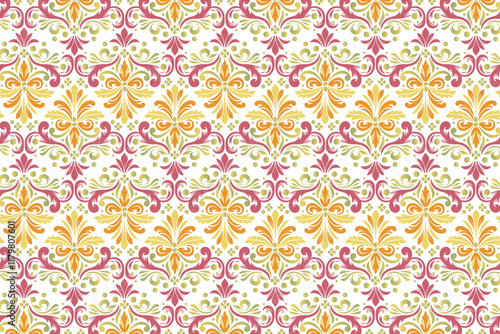 seamless abstract floral pattern with vintage botanical motifs and ethnic ikat designs for fabric, textile, wallpaper, and fashion projects