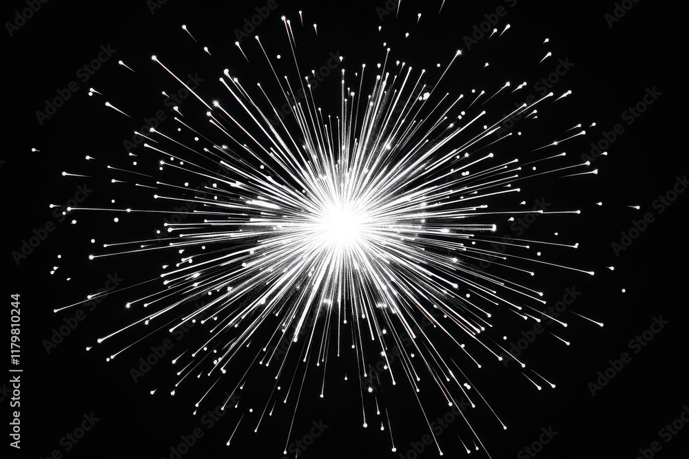 Fototapeta premium Silver Glitter shiny swirl. A dazzling silver glitter swirl, ideal for adding sparkle and festive energy to creative visuals.