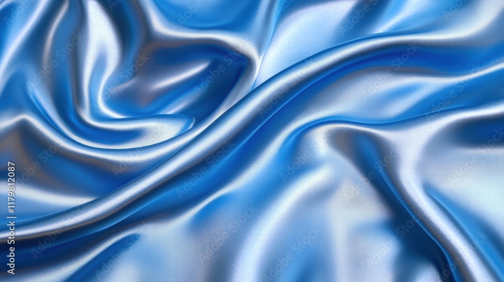 Soft Blue Satin Fabric Texture with Gentle Waves and Shimmer Soft Blue Satin Fabric Texture with Gentle Waves and Shimmer