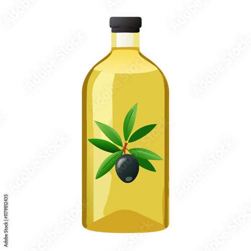 Bottle of olive oil  vector illustration (1)