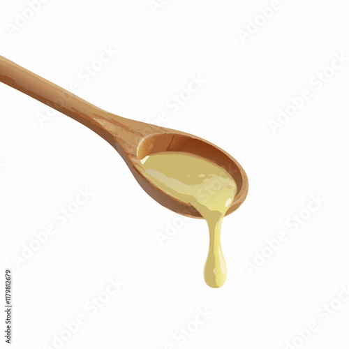 Concept of tasty food with tahini sauce isolated vector illustration (1)