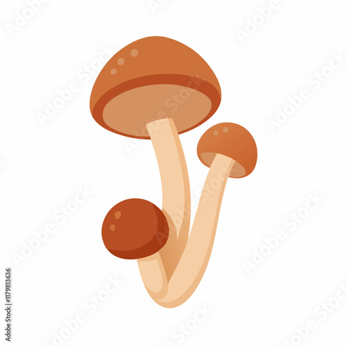 Flat  icon of armillaria mellea or honey fungus Edible vector illustration (2)