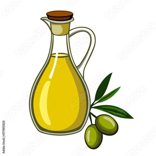 Simple olive oil isolated  vector illustration (6)