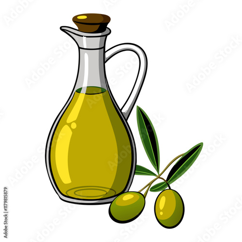 Simple olive oil isolated  vector illustration (5)