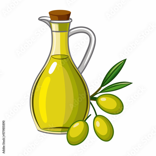 Simple olive oil isolated  vector illustration (4)