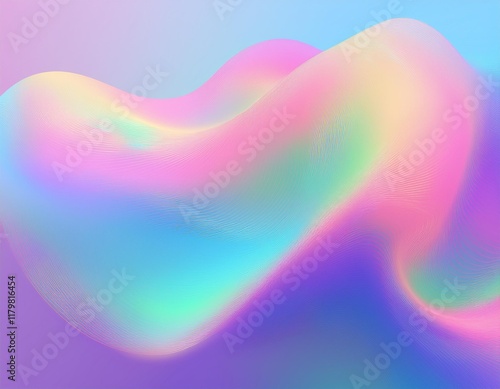 Abstract background of fluid iridescent shape