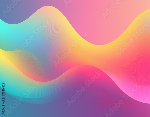 Abstract background of fluid iridescent shape